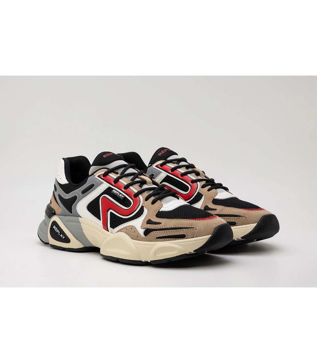 ボリュームソールハイテクスニーカー 詳細画像 ベージュ系 3